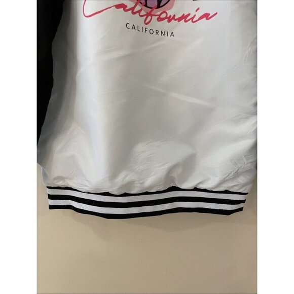 Vintage Y2K  rue21 Satin Varsity Jacket Size Medium White Los Angelos California - Picture 6 of 16